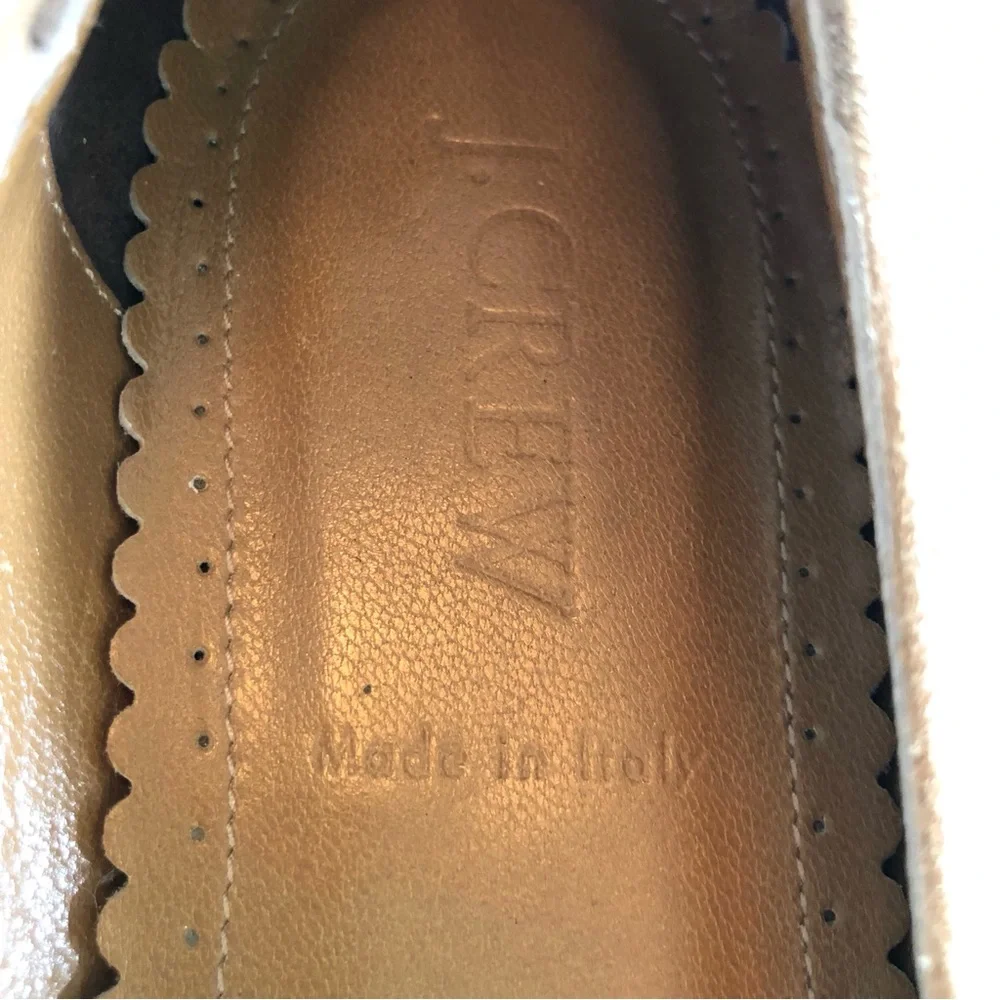 J Crew Collection Italian Suede Leather Tassel Loafer Low Heel, Pump Women’s 6.5